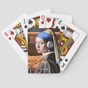 Baraja De Cartas Fantasy Cute Chica Auriculares Pearl
