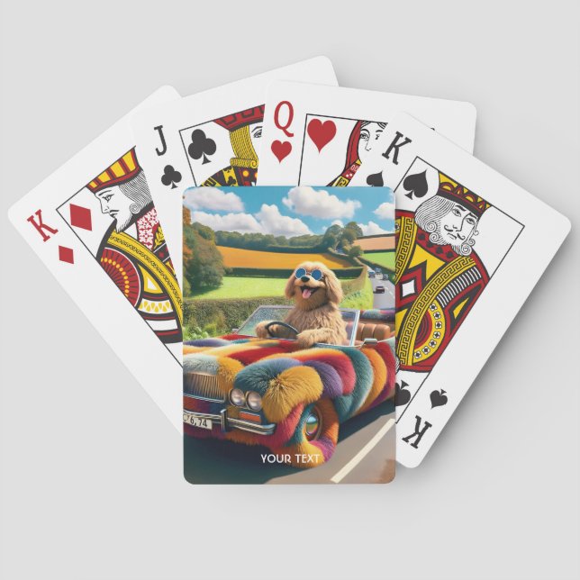 Baraja De Cartas Fantasy Cute Dog Carpet Car (Reverso)