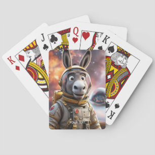 Baraja De Cartas Fantasy Cute Donkey Astronauta