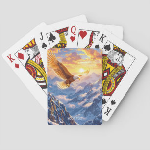 Baraja De Cartas Fantasy Cute Eagle Mountains Sunrise