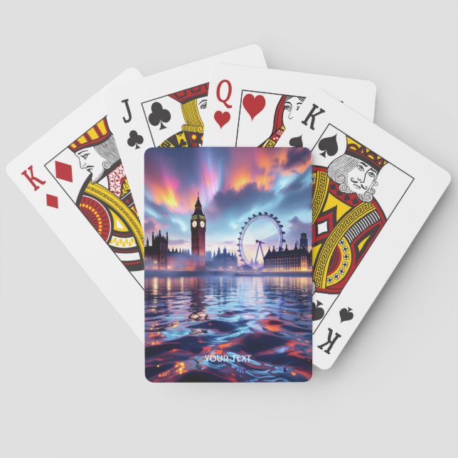 Baraja De Cartas Fantasy Cute Evening London River (Reverso)