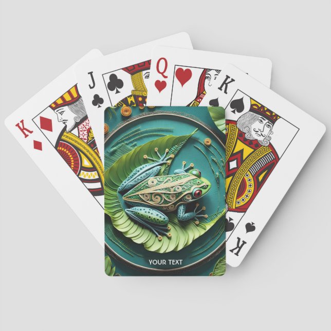 Baraja De Cartas Fantasy Cute Frog deja a Filigree (Reverso)