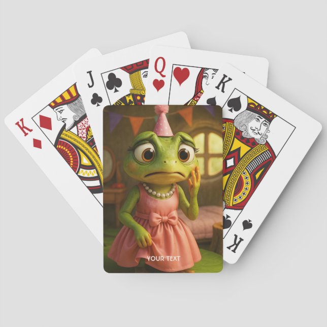 Baraja De Cartas Fantasy Cute Frog Girl Party (Reverso)