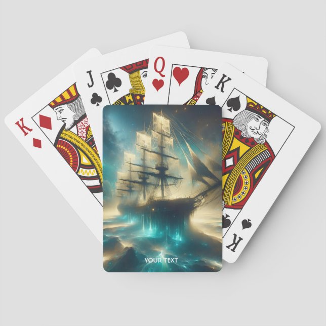Baraja De Cartas Fantasy Cute Ghost Sea Ship (Reverso)