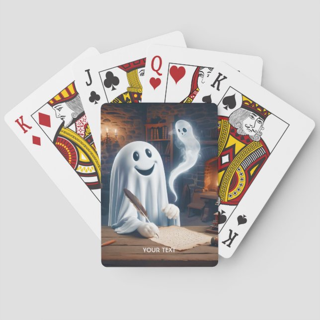 Baraja De Cartas Fantasy Cute Ghost Wriather Feather (Reverso)