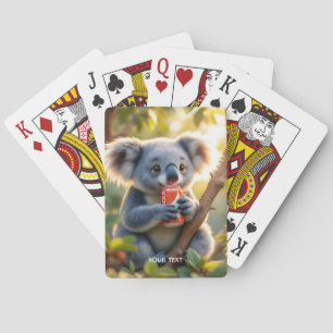 Baraja De Cartas Fantasy Cute Koala Bebe Árbol