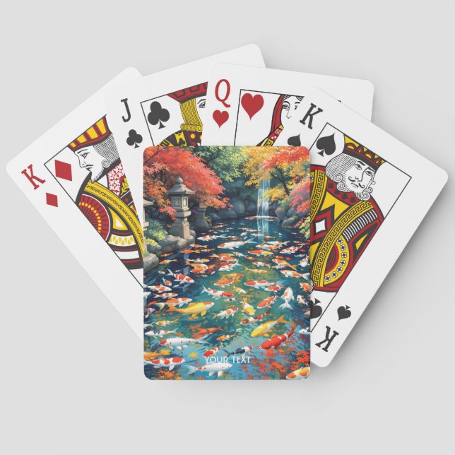 Baraja De Cartas Fantasy Cute Koi Fish Pond (Reverso)