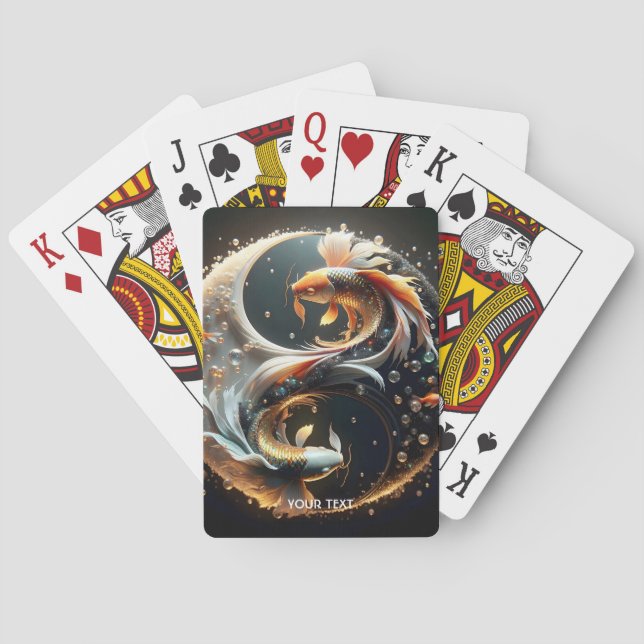 Baraja De Cartas Fantasy Cute Koi Yin Yang (Reverso)