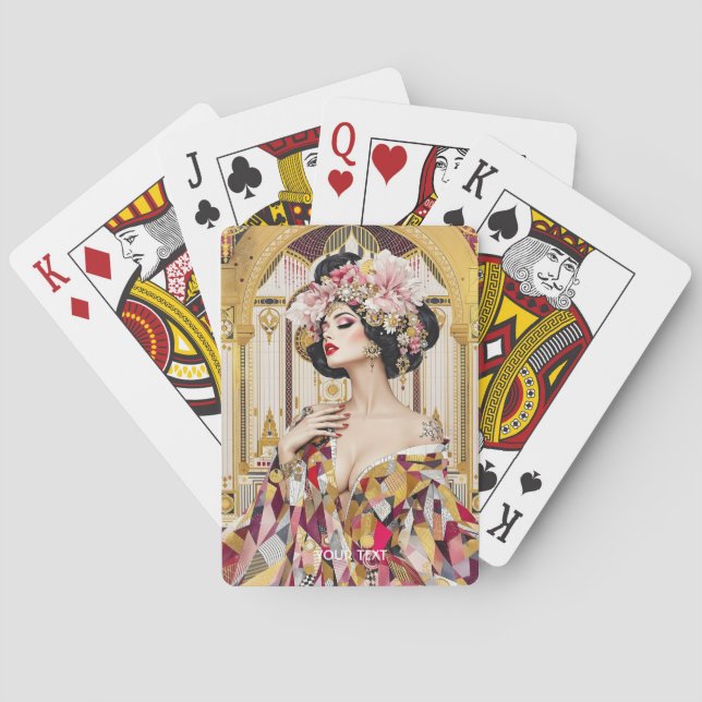 Baraja De Cartas Fantasy Cute Lady Art Deco (Reverso)