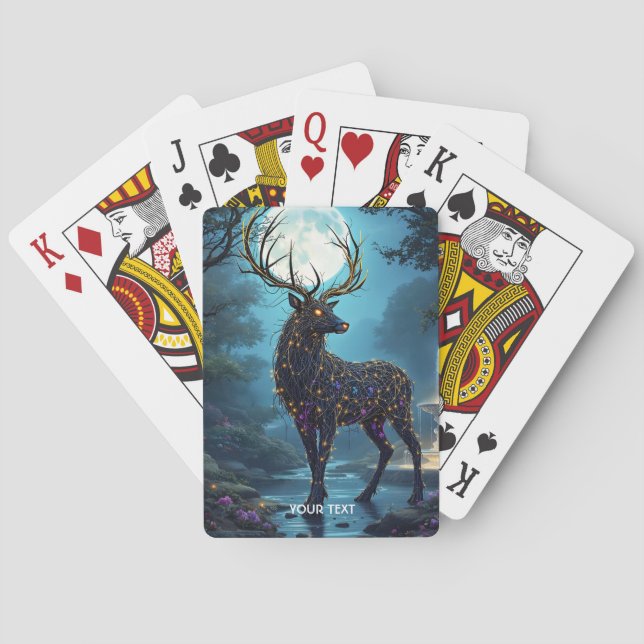 Baraja De Cartas Fantasy Cute Moon Deer Night (Reverso)