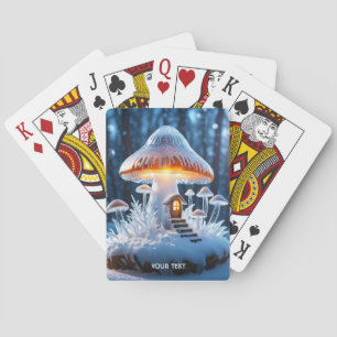 Baraja De Cartas Fantasy Cute Mushroom House Ice