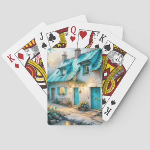 Baraja De Cartas Fantasy Cute Old Blue House