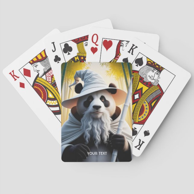 Baraja De Cartas Fantasy Cute Old Panda Wizard (Reverso)