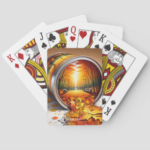 Baraja De Cartas Fantasy Cute Otumn Tin Forest