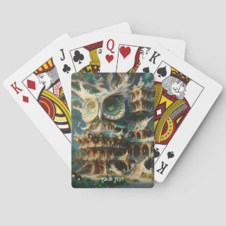 Baraja De Cartas Fantasy Cute Owen Tree House