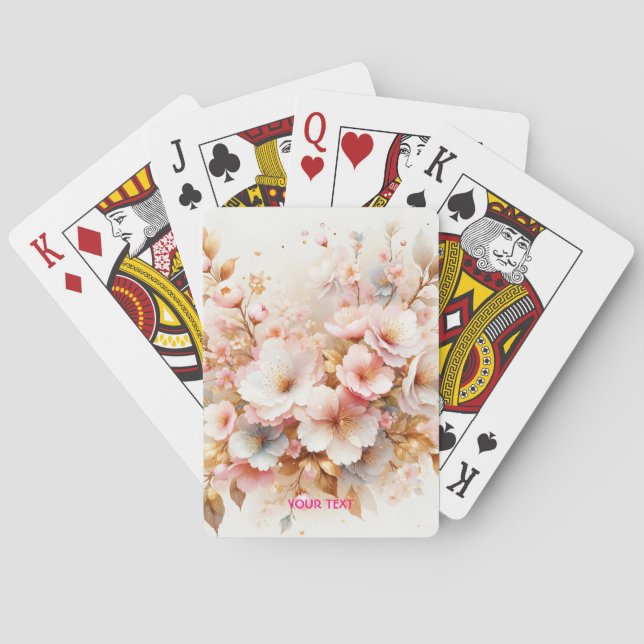 Baraja De Cartas Fantasy Cute Pastel Pink Sakura (Reverso)