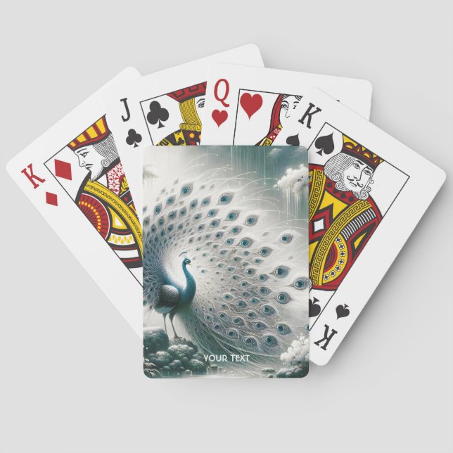 Baraja De Cartas Fantasy Cute Peacock Rain Tree (Reverso)