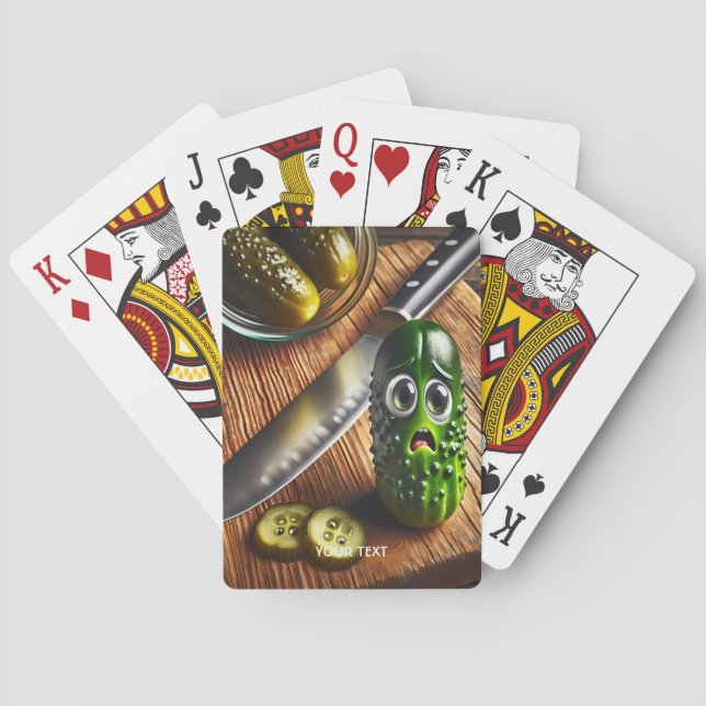 Baraja De Cartas Fantasy Cute Pickles Board Jar (Reverso)