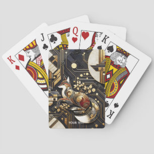 Baraja De Cartas Fantasy Cute Resumen Arte Fox