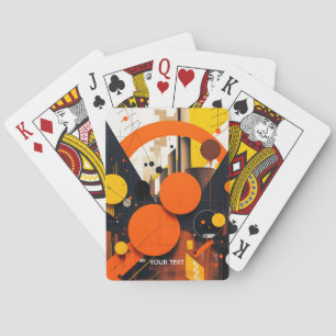 Baraja De Cartas Fantasy Cute Resumen Círculos Rojos