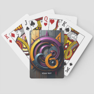 Baraja De Cartas Fantasy Cute Resumen Naranja Purple
