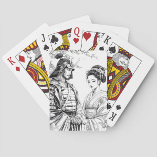Baraja De Cartas Fantasy Cute Samurai Geisha Lápiz