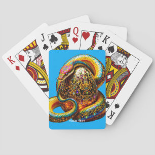 Baraja De Cartas Fantasy Cute Snake Huevo vibrante