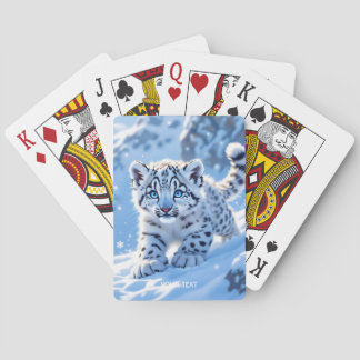 Baraja De Cartas Fantasy Cute Snow Baby Leopard
