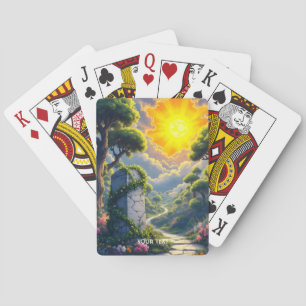 Baraja De Cartas Fantasy Cute Sun Nubes Forest