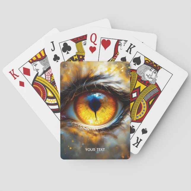 Baraja De Cartas Fantasy Cute Tiger Naranja Ojo (Reverso)