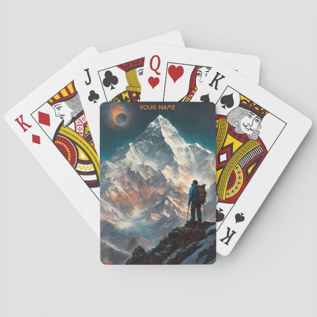 Baraja De Cartas Fantasy Cute Vivid Flowers Everest Alpinist (Reverso)
