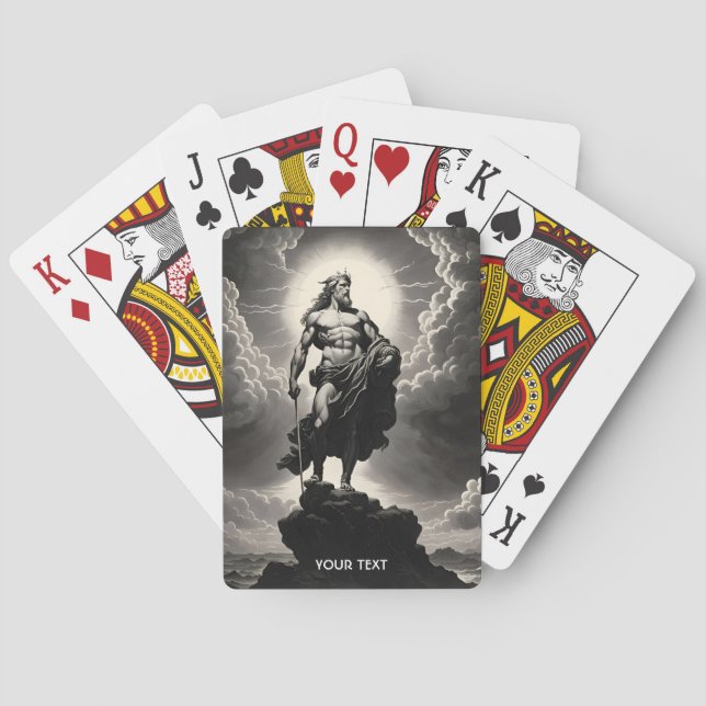 Baraja De Cartas Fantasy Cute Vivid Greek God Clouds (Reverso)