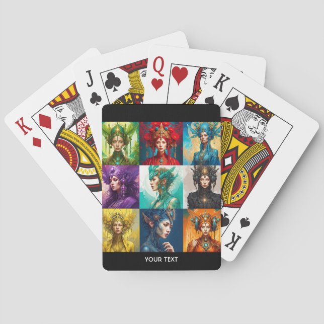 Baraja De Cartas Fantasy Cute Vivid Nueve Hermosos Chicas (Reverso)