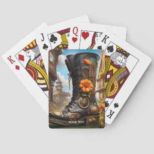 Baraja De Cartas Fantasy Cute Vivid Steampunk Boot House. Perfecto