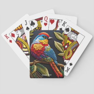 Baraja De Cartas Fantasy Cute Vivid Vibrante Bird Borrada