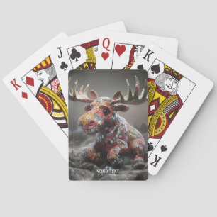 Baraja De Cartas Fantasy Cute Wacky Mosaic Moose