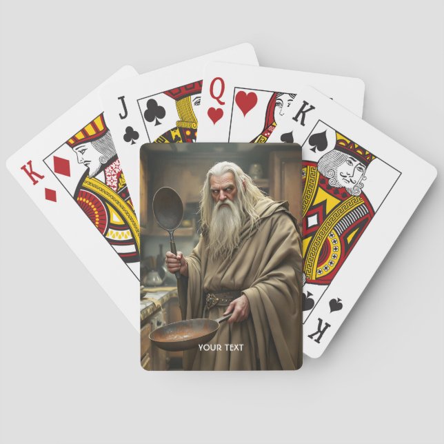 Baraja De Cartas Fantasy Cute Wizard Fría Pan (Reverso)