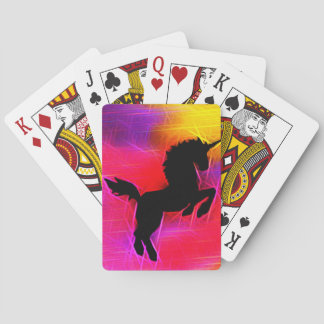 Baraja De Cartas Fantasy lightening sky Unicorn Playing Cards