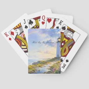 Baraja De Cartas Faro Arcoíris Acuarela Costera