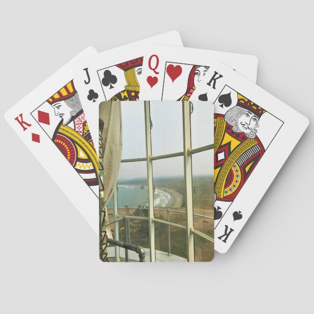 Baraja De Cartas Faro Cabo Blanco, Costa de Oregón (Reverso)