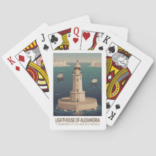 Baraja De Cartas Faro de Alejandría 7 Maravillas del Mundo