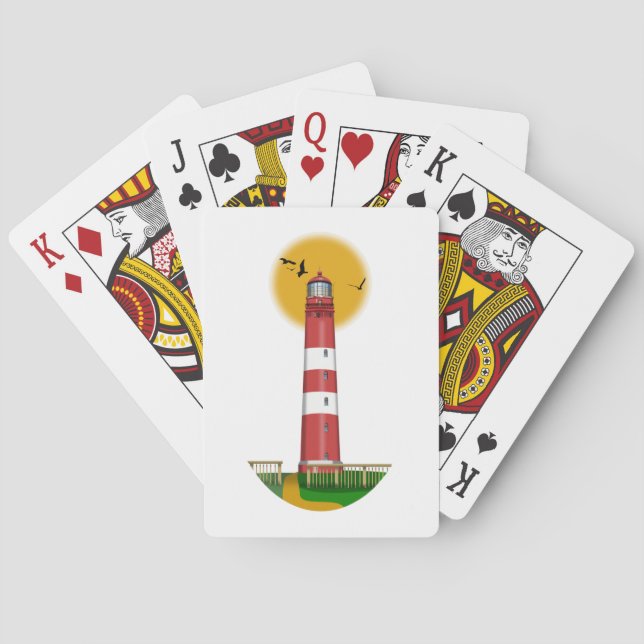 Baraja De Cartas Faro de Amrum Alemania (Reverso)