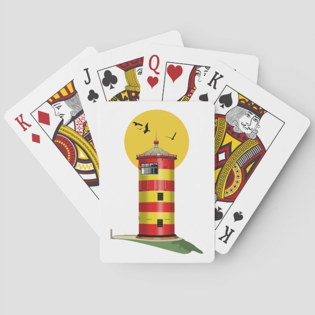 Baraja De Cartas Faro de Pilsum Alemania (Reverso)