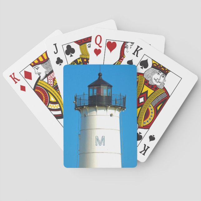 Baraja De Cartas Faro monograma personalizado (Reverso)