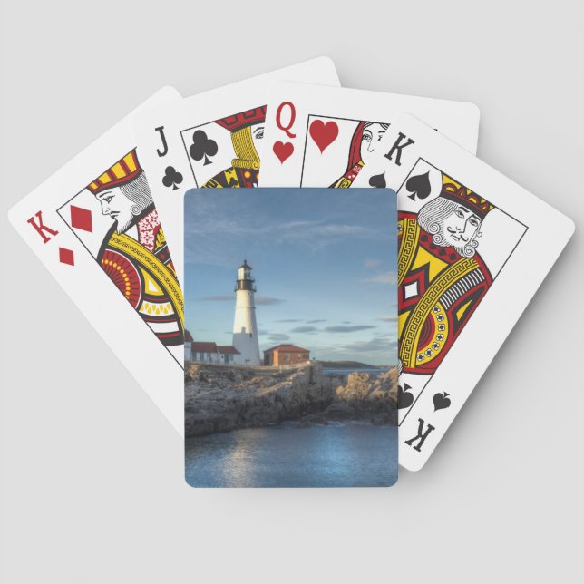 Baraja De Cartas Faro principal de Portland (Reverso)