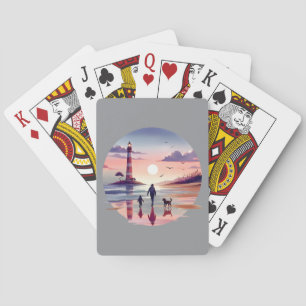 Baraja De Cartas Faro Sunset Walk La Escena Costera