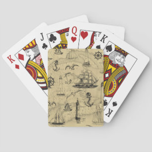 Baraja De Cartas Faros náuticos vintage Anchor de buques