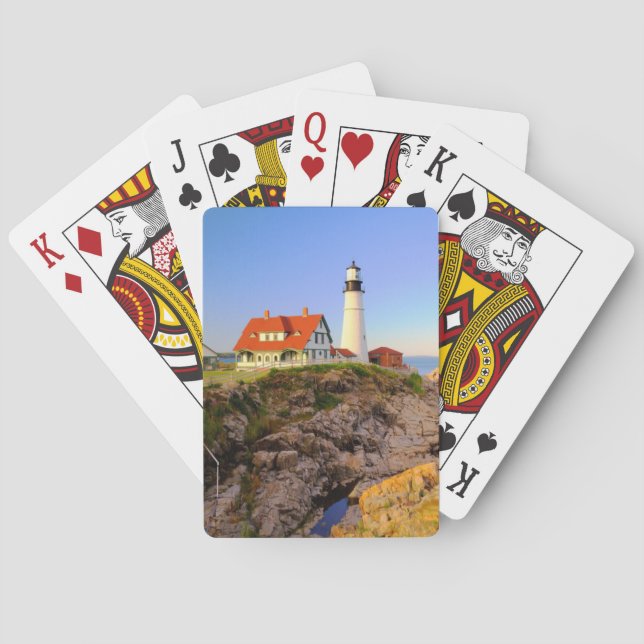 Baraja De Cartas Faros | Rockport Lighthouse Maine (Reverso)