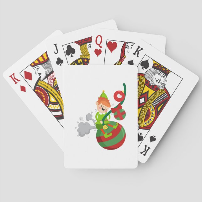 Baraja De Cartas Fart el regalo divertido del navidad (Reverso)