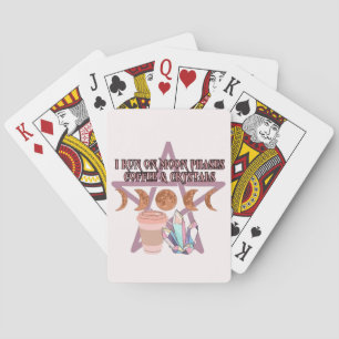 Baraja De Cartas Fases lunares, café y cristales